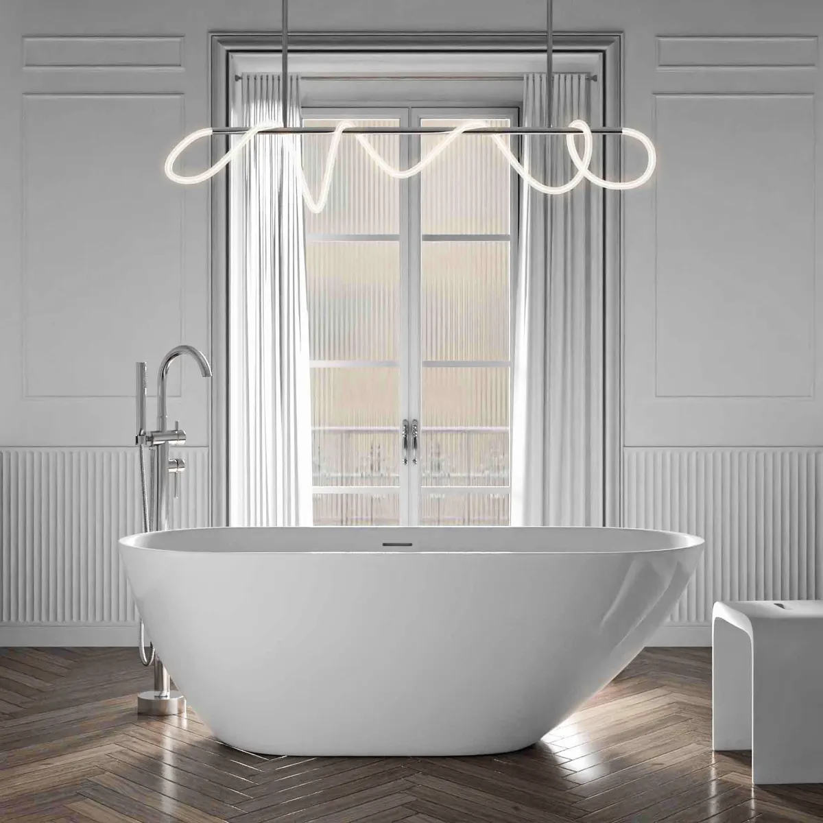 Freistehend aus Badewanne
