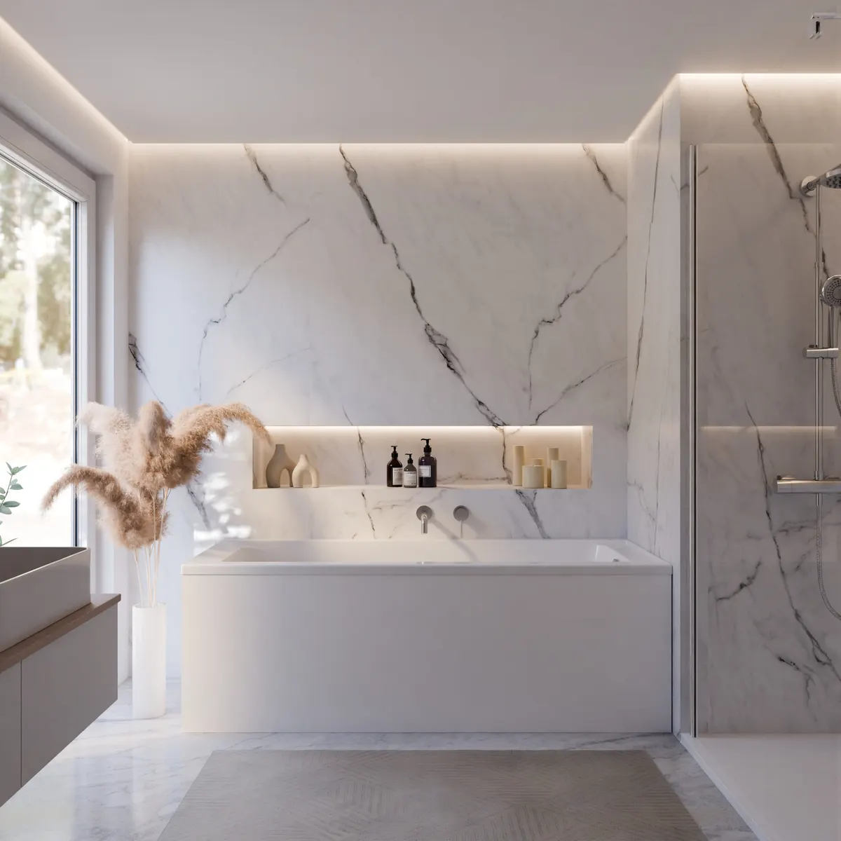 Rechteck aus Badewanne